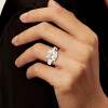 3ct Cushion Cut White Sapphire Engagement Ring