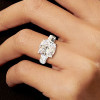 3ct Cushion Cut White Sapphire Engagement Ring