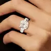 3ct Cushion Cut White Sapphire Engagement Ring