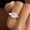 3ct Cushion Cut White Sapphire Engagement Ring