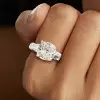 3ct Cushion Cut White Sapphire Engagement Ring