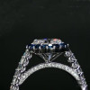 Round Cut White Sapphire Engagement Ring