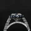 Round Cut White Sapphire Engagement Ring
