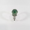 Round Cut 1.65ct Emerald Halo Skull Engagement Ring