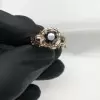 Rose Flower Skull Ring Halloween Gift