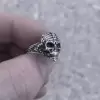 Halloween Skull Ring in Sterling Silver