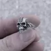 Halloween Skull Ring in Sterling Silver