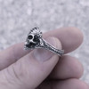 Halloween Skull Ring in Sterling Silver