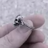 Halloween Skull Ring in Sterling Silver