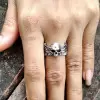 Skull With Wings 925 Sterling Silver Engagement Ring For Men