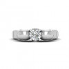 Round Cut 0.75ct Sterling Silver Skull Engagement Ring