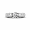 Round Cut 0.75ct Sterling Silver Skull Engagement Ring