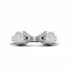 Spooky Skull White Sapphire Open Ring