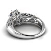 Round Cut 1.3ct Skull With Crown Vintage Engagement Ring