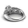 Round Cut 1.3ct Skull With Crown Vintage Engagement Ring