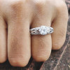 Round Cut 1.3ct Skull With Crown Vintage Engagement Ring