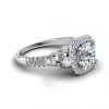 Round Cut 1.3ct Skull Halo Engagement Ring