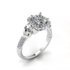 Round Cut 1.3ct Skull Halo Engagement Ring