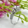 Round Cut 3.3ct Two Skull Sterling Silver Promise Ring