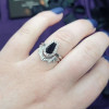 Coffin & Bat 3ct Sterling Silver Ring Set