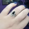 Coffin & Bat 3ct Sterling Silver Ring Set