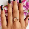 Minimalist Stackable Yellow Gold Moon Ring