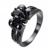 Fashion Black Gold Plating Skull Ring