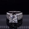 Princess Cut White Sapphire Engagement Ring