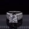 Princess Cut White Sapphire Engagement Ring