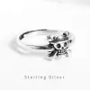 Sterling Silve Retro Skull Ring  Eternity Ring 