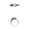Round Cut White Sapphire 1ct The Raven Ring