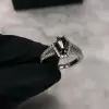 Coffin Cut  Black Gemstone Ring For Halloween  Special Offer