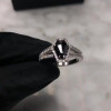 Coffin Cut  Black Gemstone Ring For Halloween  Special Offer