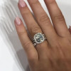 7ct Cushion Cut White Sapphire 3pcs Bridal Set