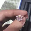 Princess Cut Pink Sapphire Engagement Ring
