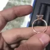 Princess Cut Pink Sapphire Engagement Ring