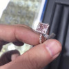 Princess Cut Pink Sapphire Engagement Ring