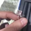 Princess Cut Pink Sapphire Engagement Ring