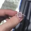 Princess Cut Pink Sapphire Engagement Ring