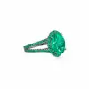 2ct Oval Cut Emerald Engagement Ring