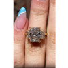 4.5ctw Radiant Cut White Sapphire Three Stone Engagement Ring