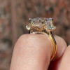 4.5ctw Radiant Cut White Sapphire Three Stone Engagement Ring