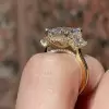 4.5ctw Radiant Cut White Sapphire Three Stone Engagement Ring