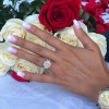 4.5ctw Radiant Cut White Sapphire Three Stone Engagement Ring