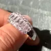 2ctw Emerald Cut White Sapphire Wedding Band