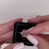 5ct Three-stone Fancy Pink Emerald Cut Lab-created Gemstone Ring