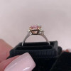 5ct Three-stone Fancy Pink Emerald Cut Lab-created Gemstone Ring