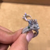 5ct Cushion Cut White Sapphire Engagement Ring