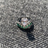3ct Pear Cut White Sapphire Crown Engagement Ring
