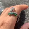 3ct Pear Cut White Sapphire Crown Engagement Ring